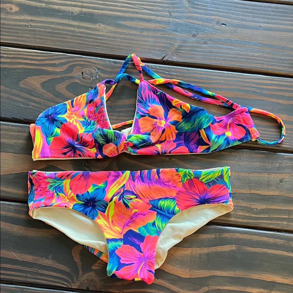 Fused Hawaii Tropical Floral Bikini Set